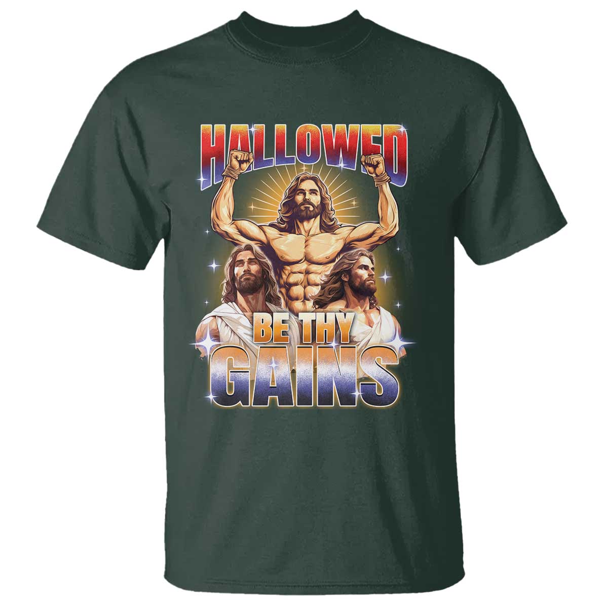 funny-muscle-jesus-weightlifting-t-shirt-hallowed-be-thy-gains-workout-humor