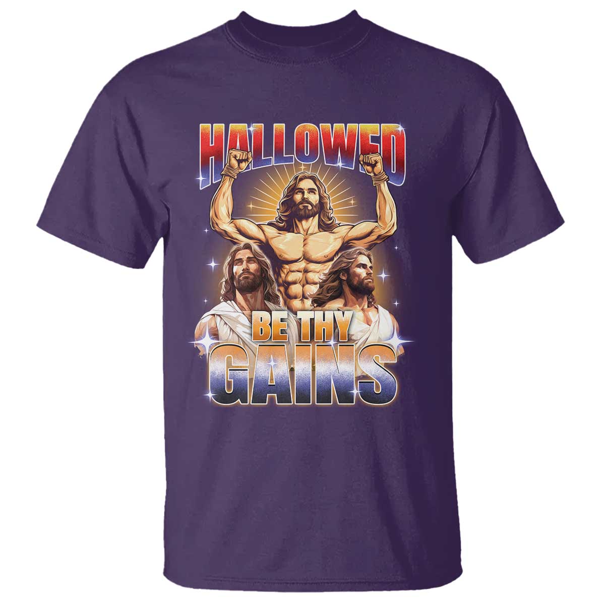 funny-muscle-jesus-weightlifting-t-shirt-hallowed-be-thy-gains-workout-humor