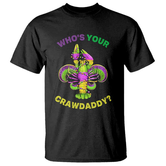 funny-whos-your-crawdaddy-t-shirt-vintage-crawfish-beads-fleur-de-lis-mardi-gras