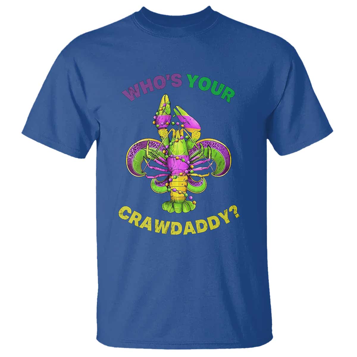 funny-whos-your-crawdaddy-t-shirt-vintage-crawfish-beads-fleur-de-lis-mardi-gras