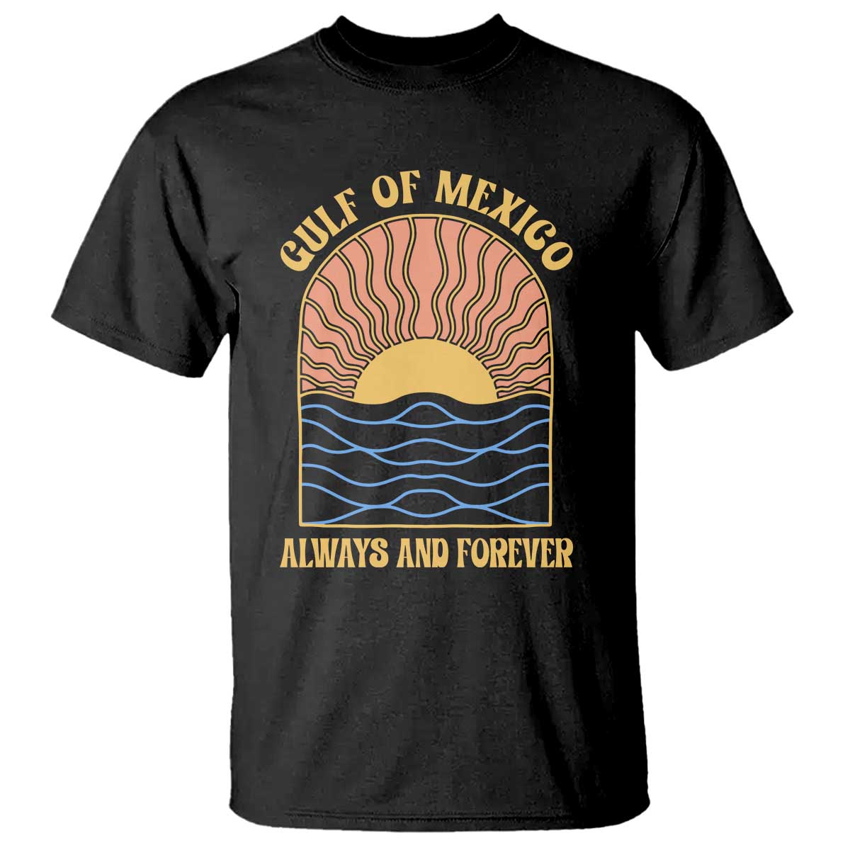 gulf-of-mexico-always-and-forever-t-shirt-retro-beach-sunset