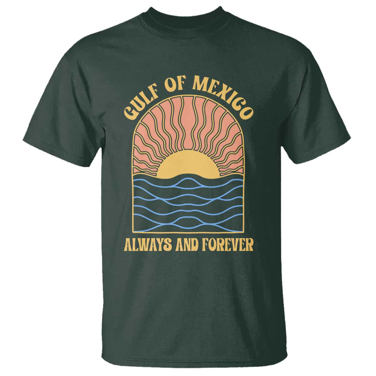 gulf-of-mexico-always-and-forever-t-shirt-retro-beach-sunset