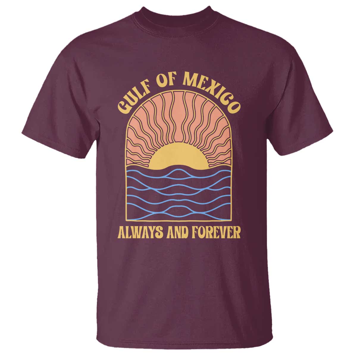 gulf-of-mexico-always-and-forever-t-shirt-retro-beach-sunset