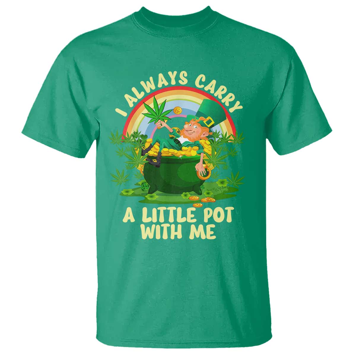 funny-st-patricks-day-cannabis-weed-t-shirt-i-always-carry-a-little-pot-leprechaun