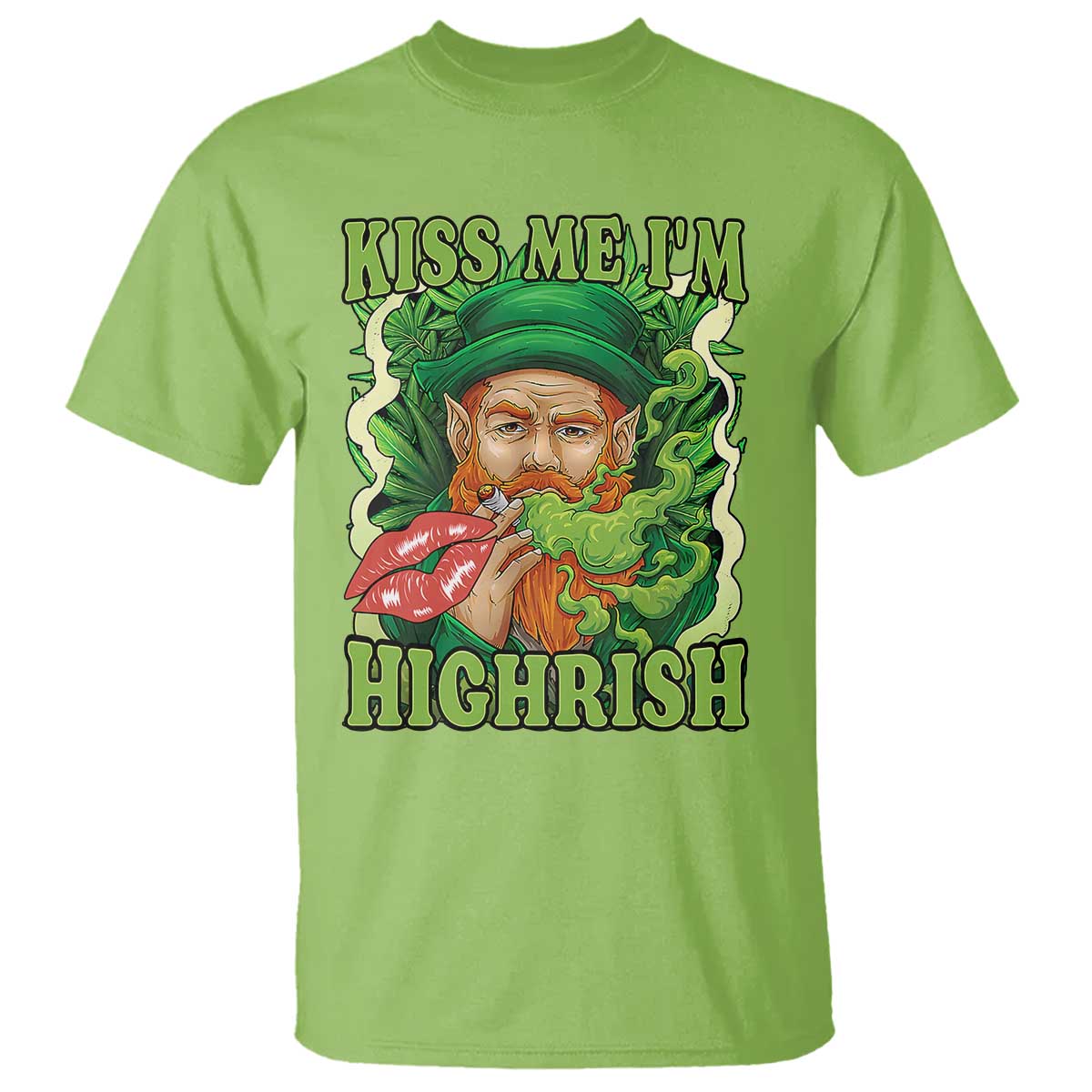 funny-st-patricks-day-cannabis-weed-t-shirt-kiss-me-im-highrish-leprechaun