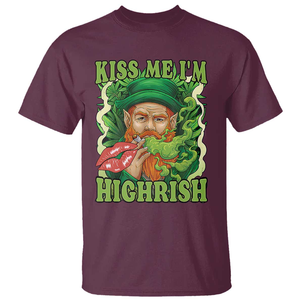 funny-st-patricks-day-cannabis-weed-t-shirt-kiss-me-im-highrish-leprechaun