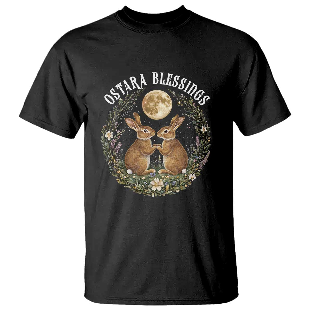 ostara-blessing-pagan-eostre-easter-day-t-shirt-spring-moon-rabbit-spring-equinox-festival