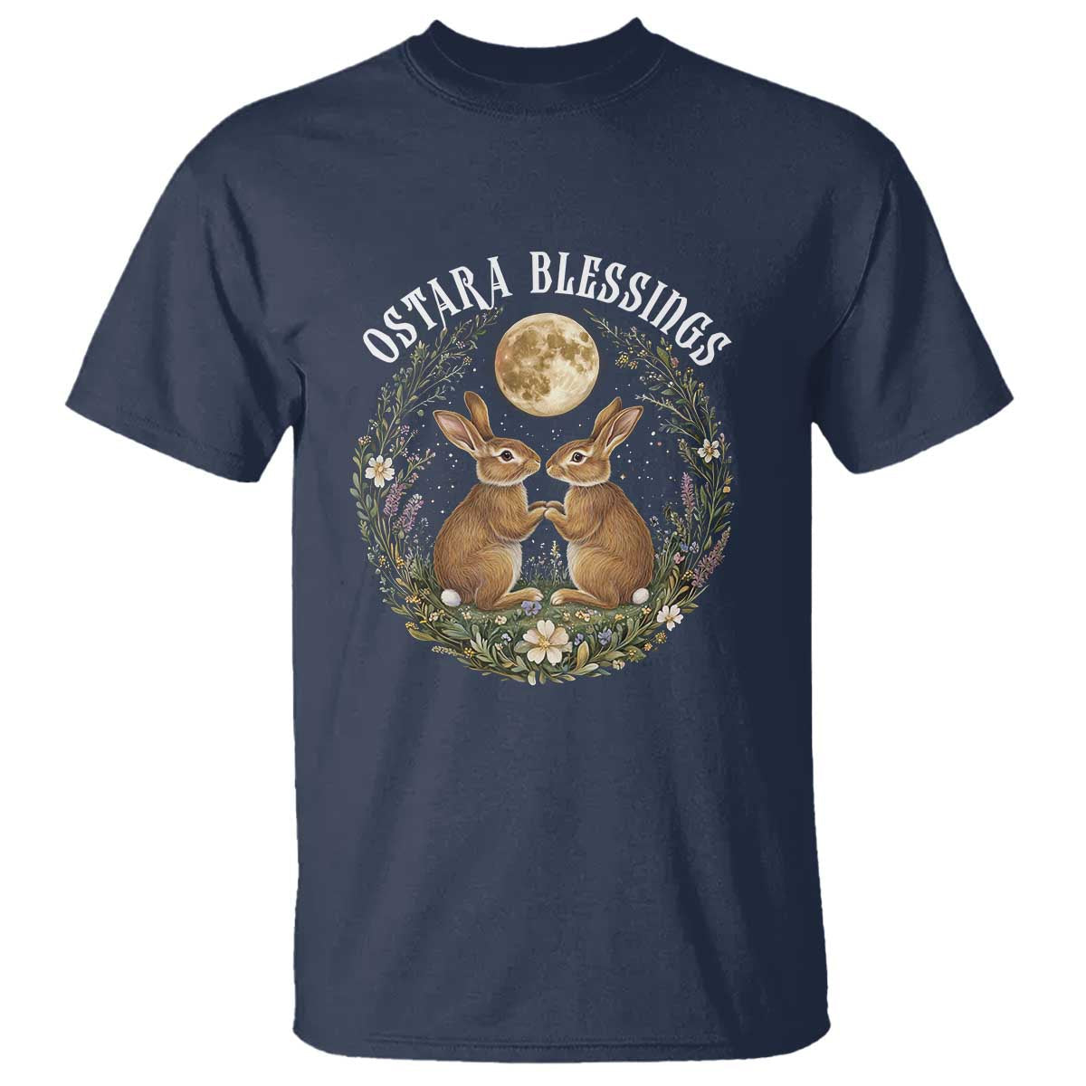 ostara-blessing-pagan-eostre-easter-day-t-shirt-spring-moon-rabbit-spring-equinox-festival