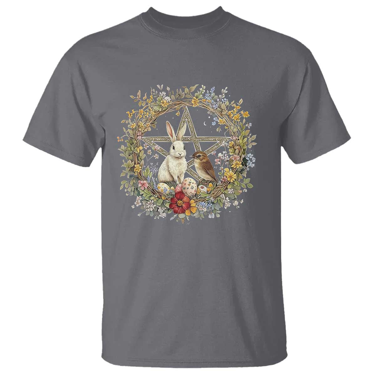 ostara-blessing-pagan-eostre-easter-day-t-shirt-rabbit-bird-wiccan-pentagram