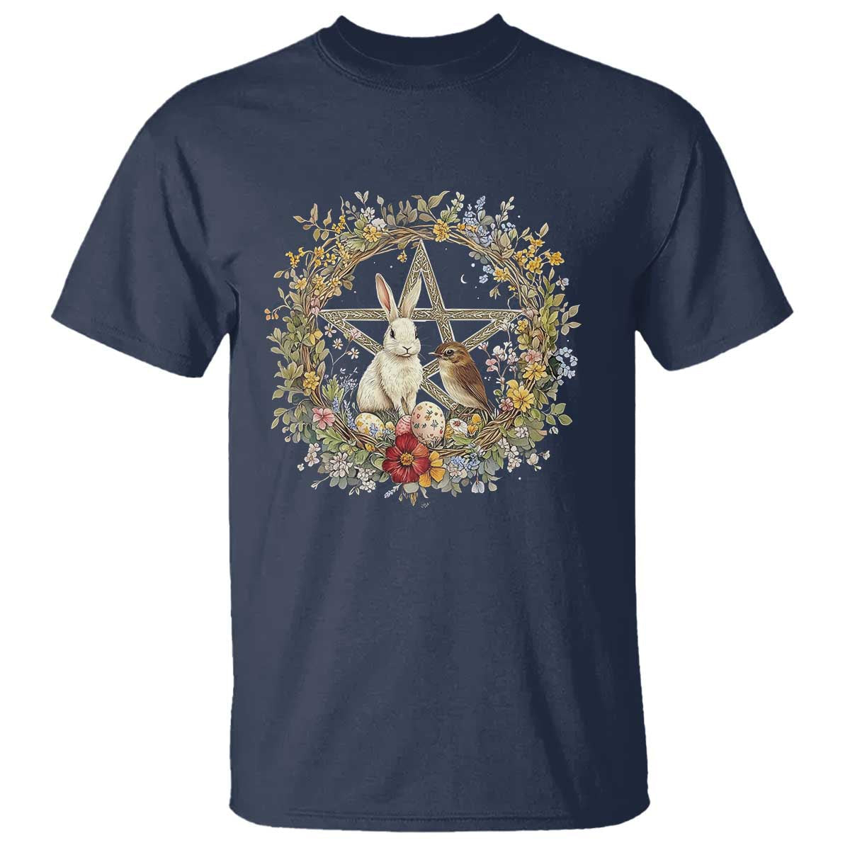 ostara-blessing-pagan-eostre-easter-day-t-shirt-rabbit-bird-wiccan-pentagram