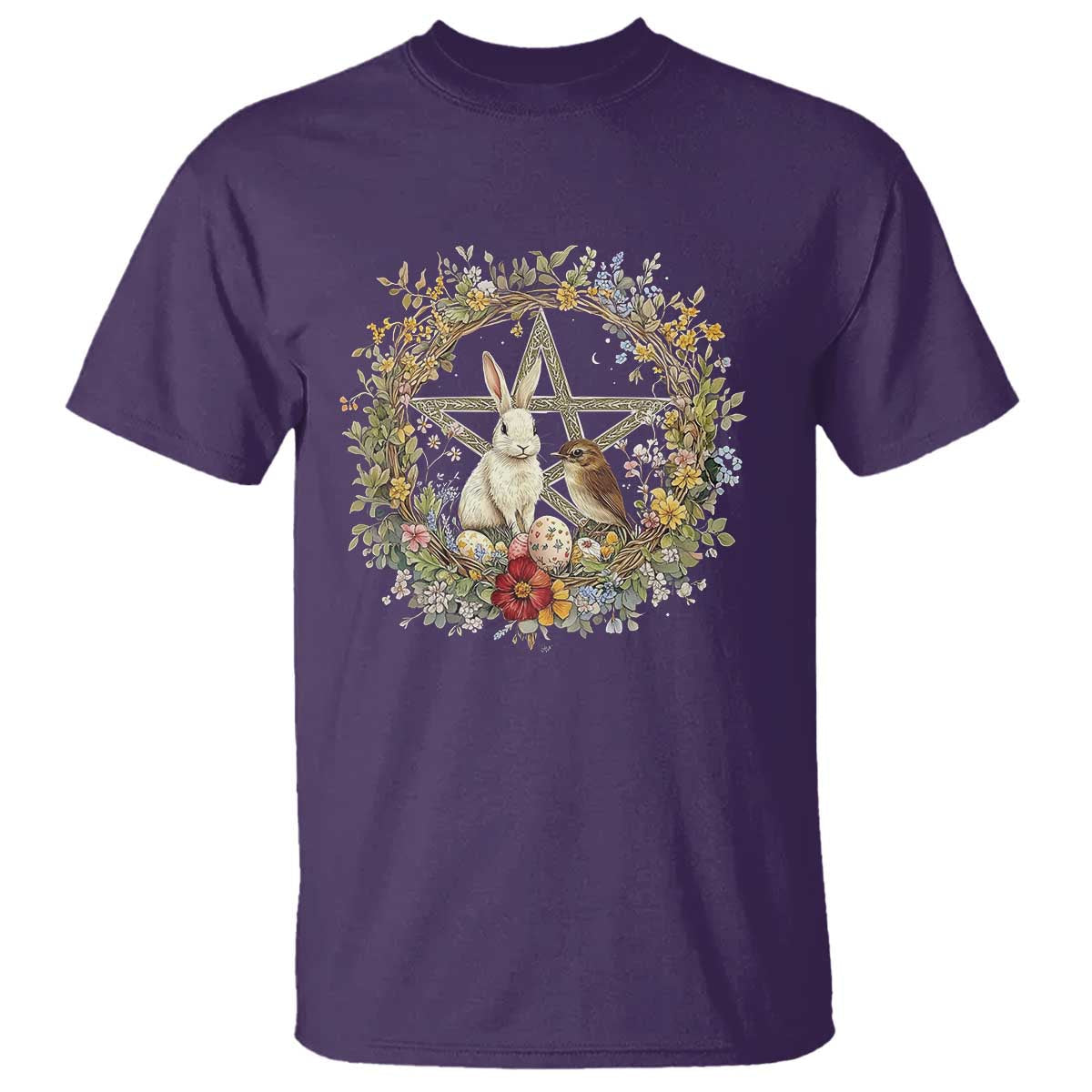 ostara-blessing-pagan-eostre-easter-day-t-shirt-rabbit-bird-wiccan-pentagram