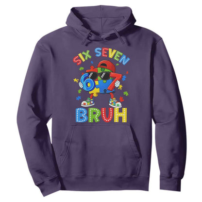 67 Autism Support Hoodie Funny Six Seven Bruh Autistic Puzzle Kids Boys