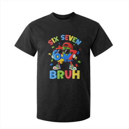 67 Autism Support T Shirt For Kid Funny Six Seven Bruh Autistic Puzzle Kids Boys