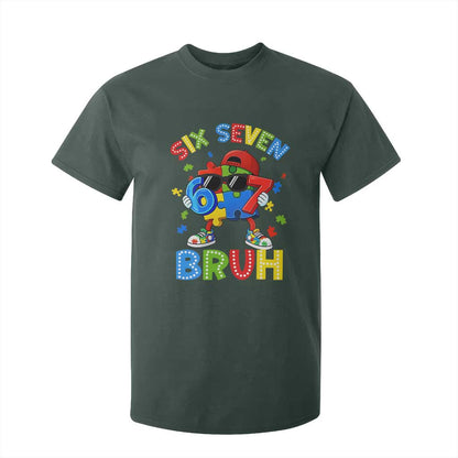 67 Autism Support T Shirt For Kid Funny Six Seven Bruh Autistic Puzzle Kids Boys