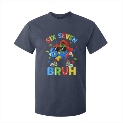 67 Autism Support T Shirt For Kid Funny Six Seven Bruh Autistic Puzzle Kids Boys