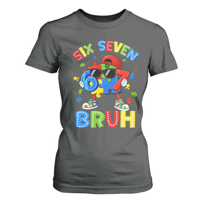 67 Autism Support T Shirt For Women Funny Six Seven Bruh Autistic Puzzle Kids Boys