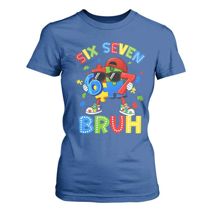 67 Autism Support T Shirt For Women Funny Six Seven Bruh Autistic Puzzle Kids Boys