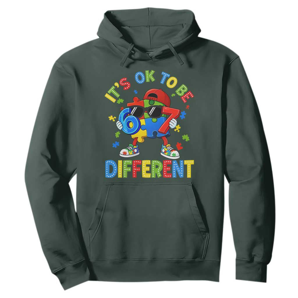Six Seven Autism Support Hoodie It Is Ok To Be Different 67 Meme Puzzle