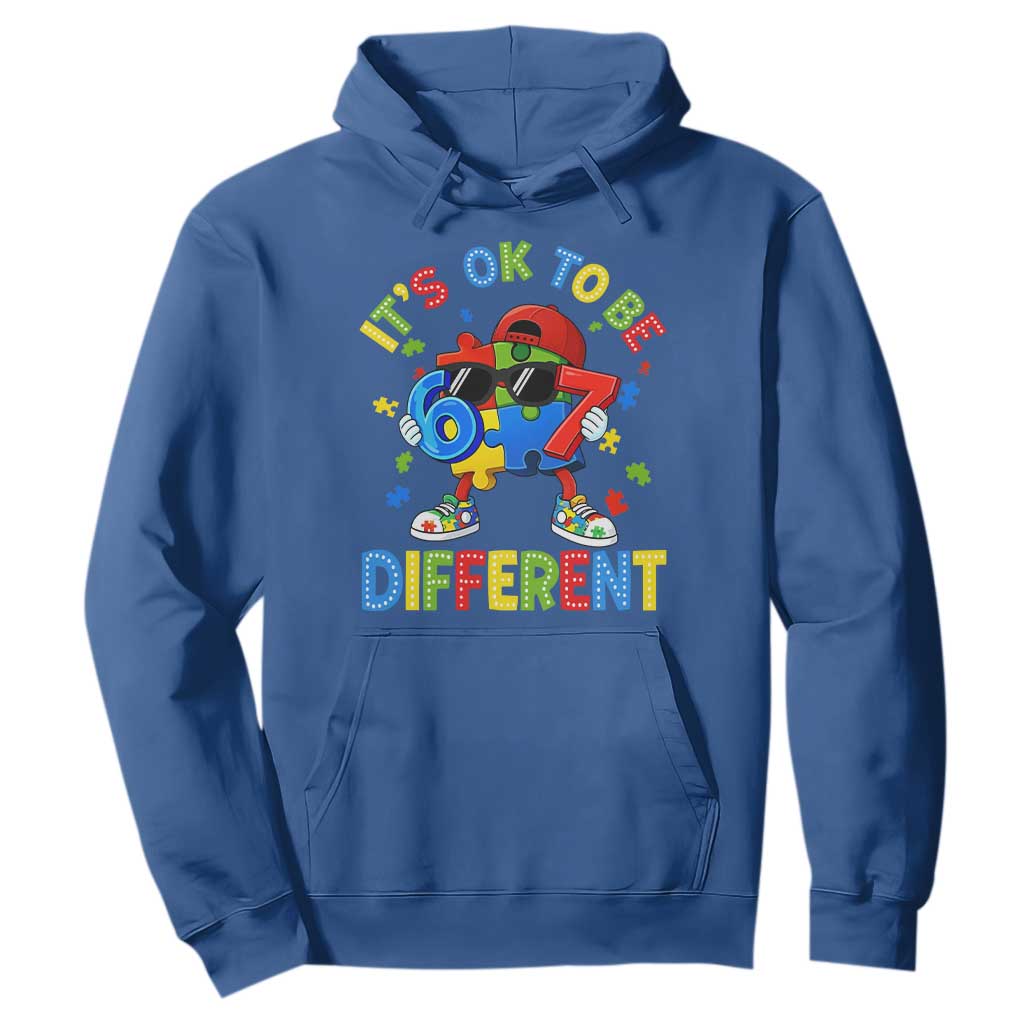 Six Seven Autism Support Hoodie It Is Ok To Be Different 67 Meme Puzzle