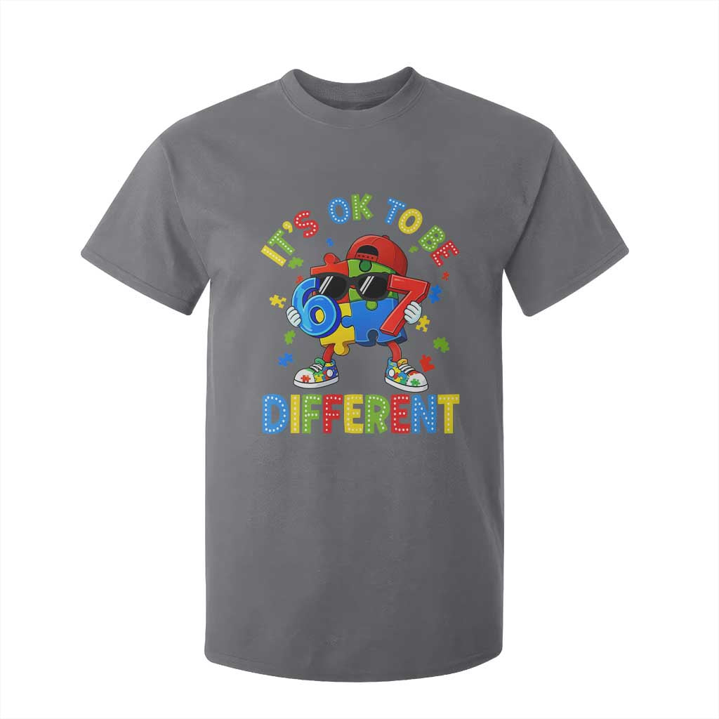 Six Seven Autism Support T Shirt For Kid It Is Ok To Be Different 67 Meme Puzzle
