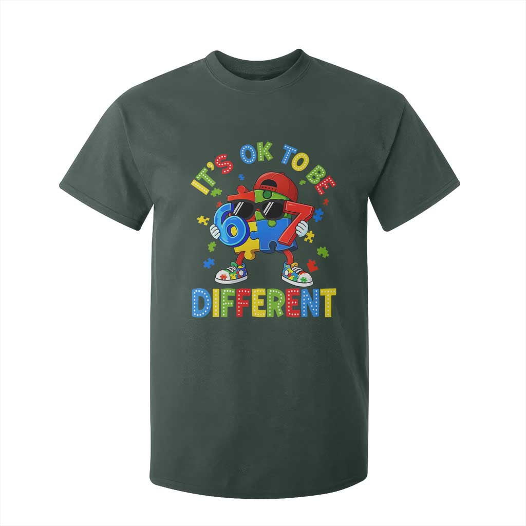 Six Seven Autism Support T Shirt For Kid It Is Ok To Be Different 67 Meme Puzzle