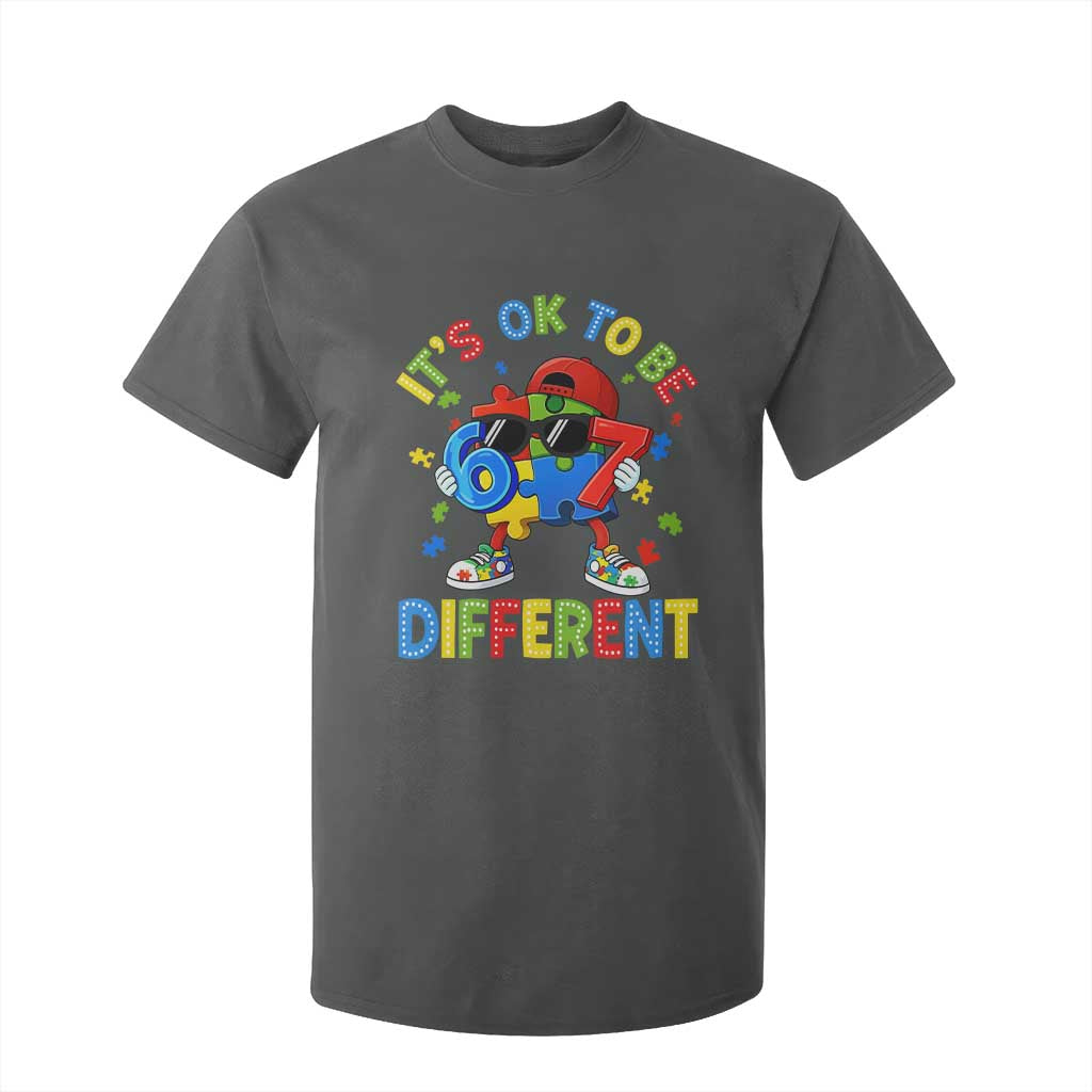 Six Seven Autism Support T Shirt For Kid It Is Ok To Be Different 67 Meme Puzzle