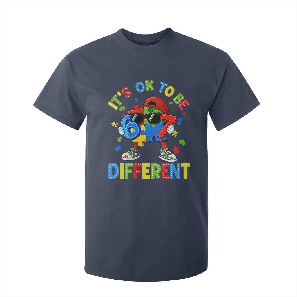 Six Seven Autism Support T Shirt For Kid It Is Ok To Be Different 67 Meme Puzzle