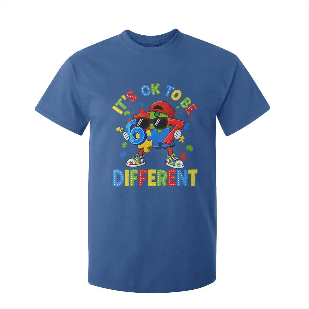 Six Seven Autism Support T Shirt For Kid It Is Ok To Be Different 67 Meme Puzzle