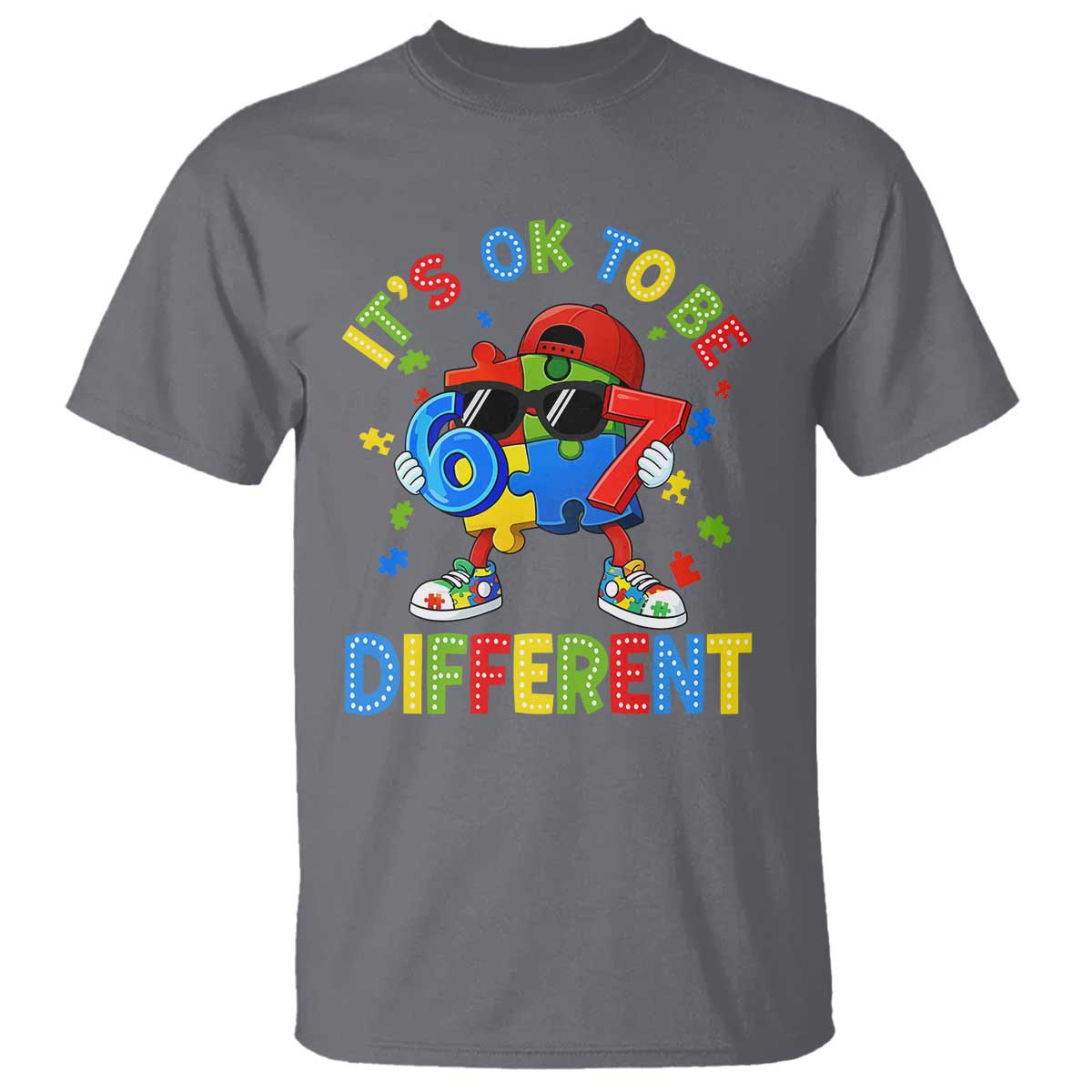 Six Seven Autism Support T Shirt It Is Ok To Be Different 67 Meme Puzzle
