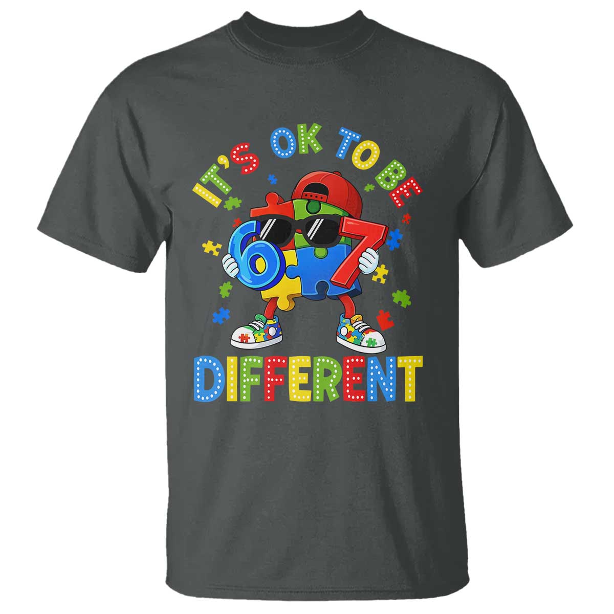 Six Seven Autism Support T Shirt It Is Ok To Be Different 67 Meme Puzzle