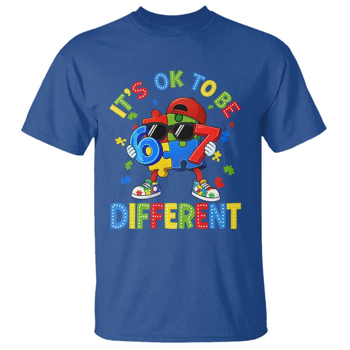 Six Seven Autism Support T Shirt It Is Ok To Be Different 67 Meme Puzzle