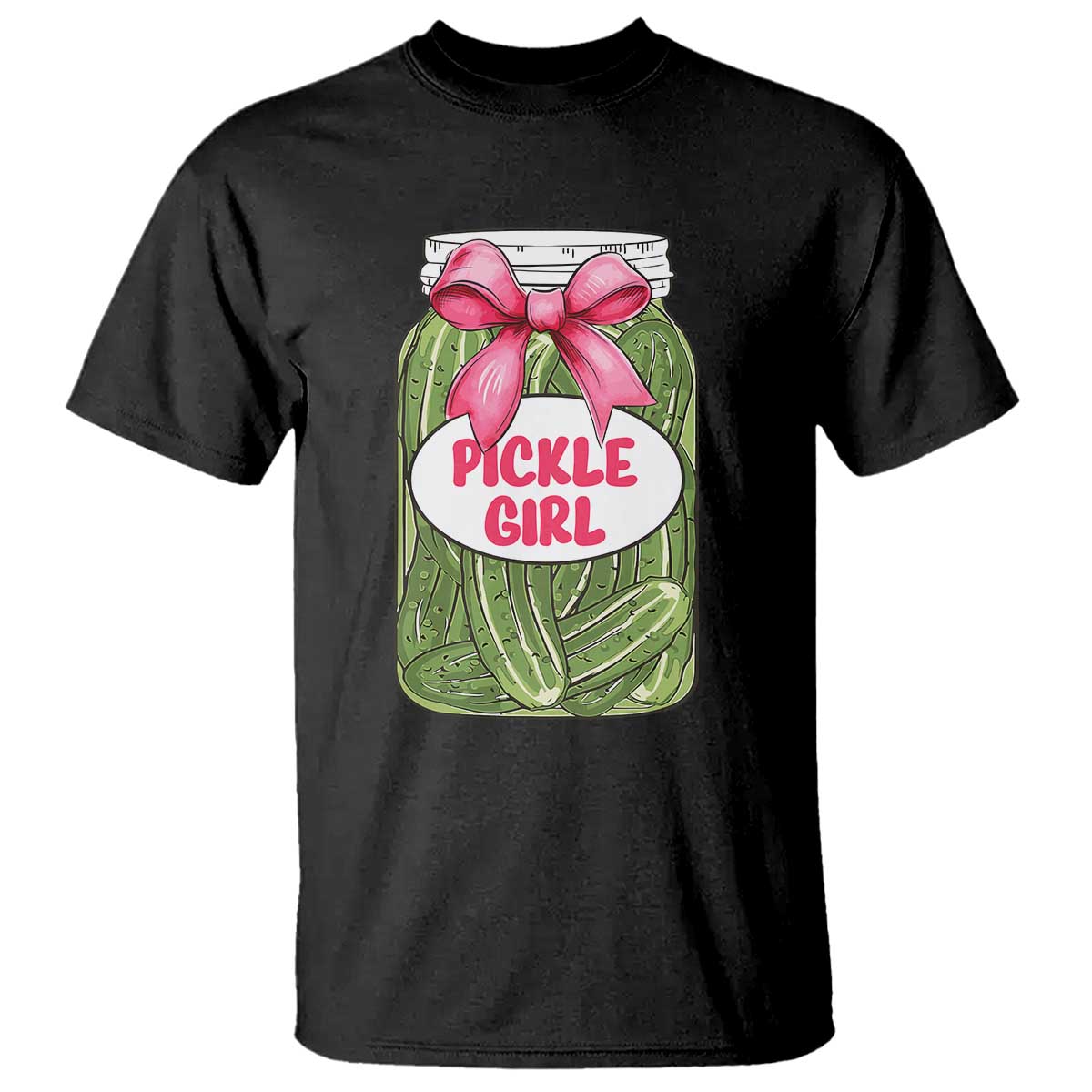 funny-pickle-girl-t-shirt-canned-dill-cucumber-pink-bow-coquette