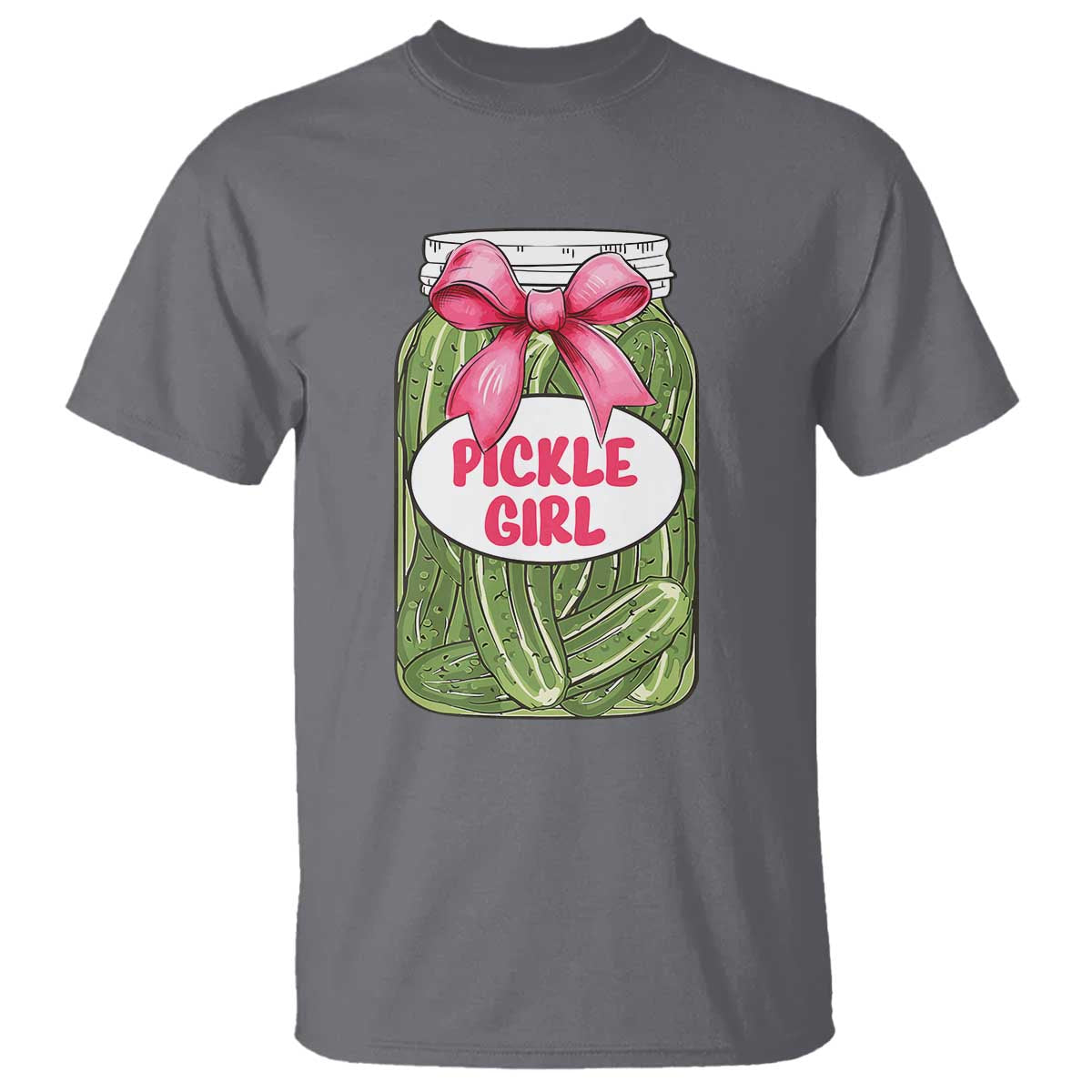 funny-pickle-girl-t-shirt-canned-dill-cucumber-pink-bow-coquette