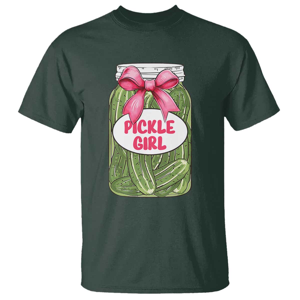 funny-pickle-girl-t-shirt-canned-dill-cucumber-pink-bow-coquette
