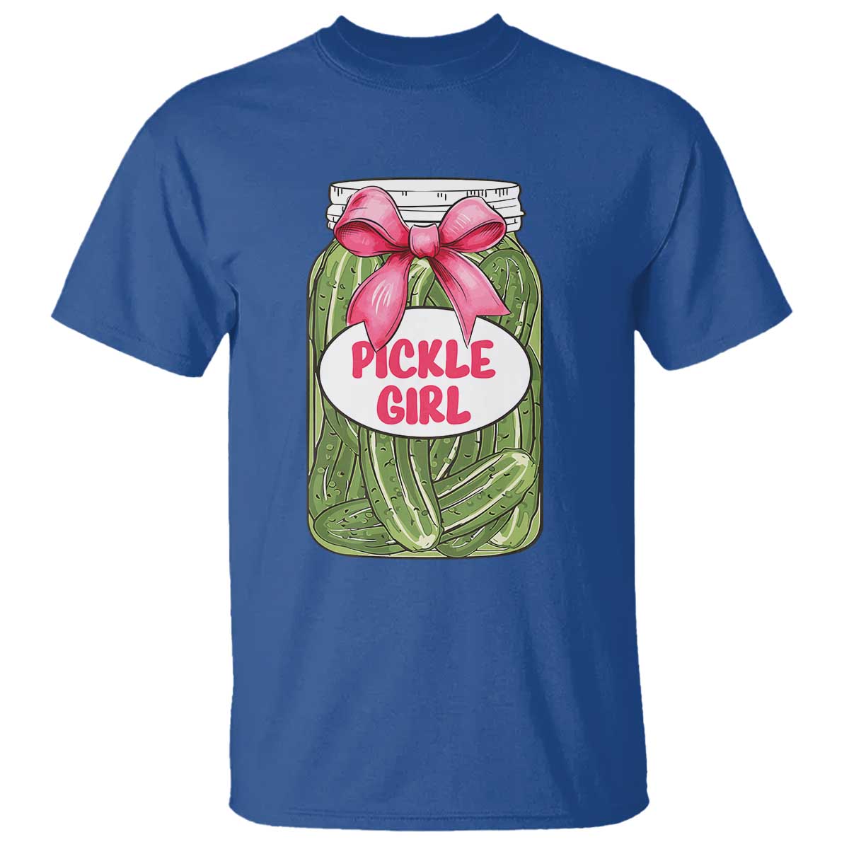 funny-pickle-girl-t-shirt-canned-dill-cucumber-pink-bow-coquette