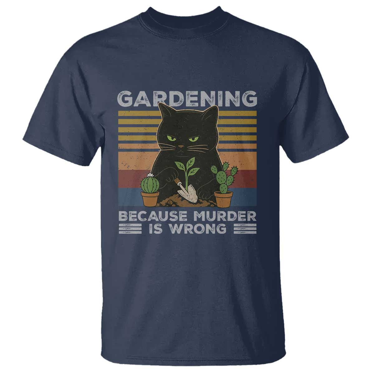 funny-gardening-because-murder-is-wrong-t-shirt-retro-black-cat-plant-lover