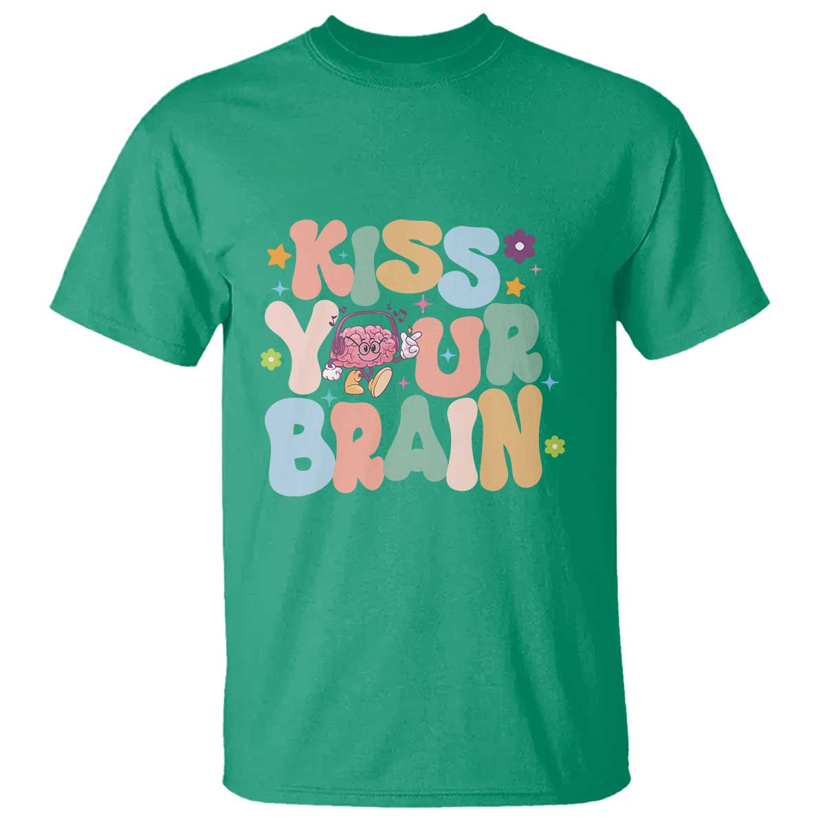 funny-special-education-teacher-t-shirt-kiss-your-brain-retro-groove-flower-star