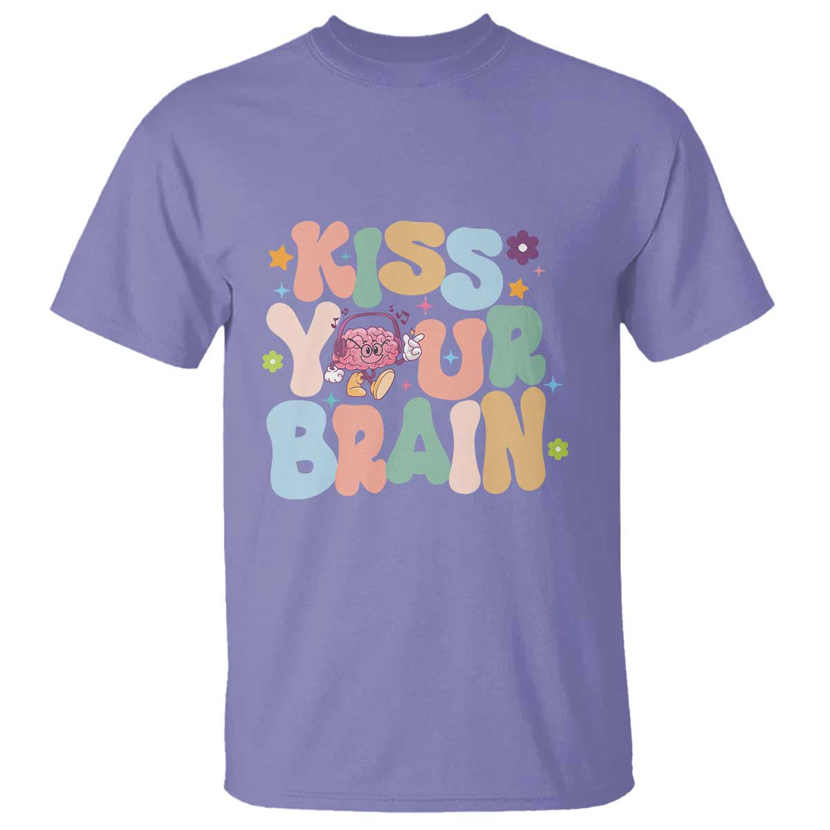 funny-special-education-teacher-t-shirt-kiss-your-brain-retro-groove-flower-star