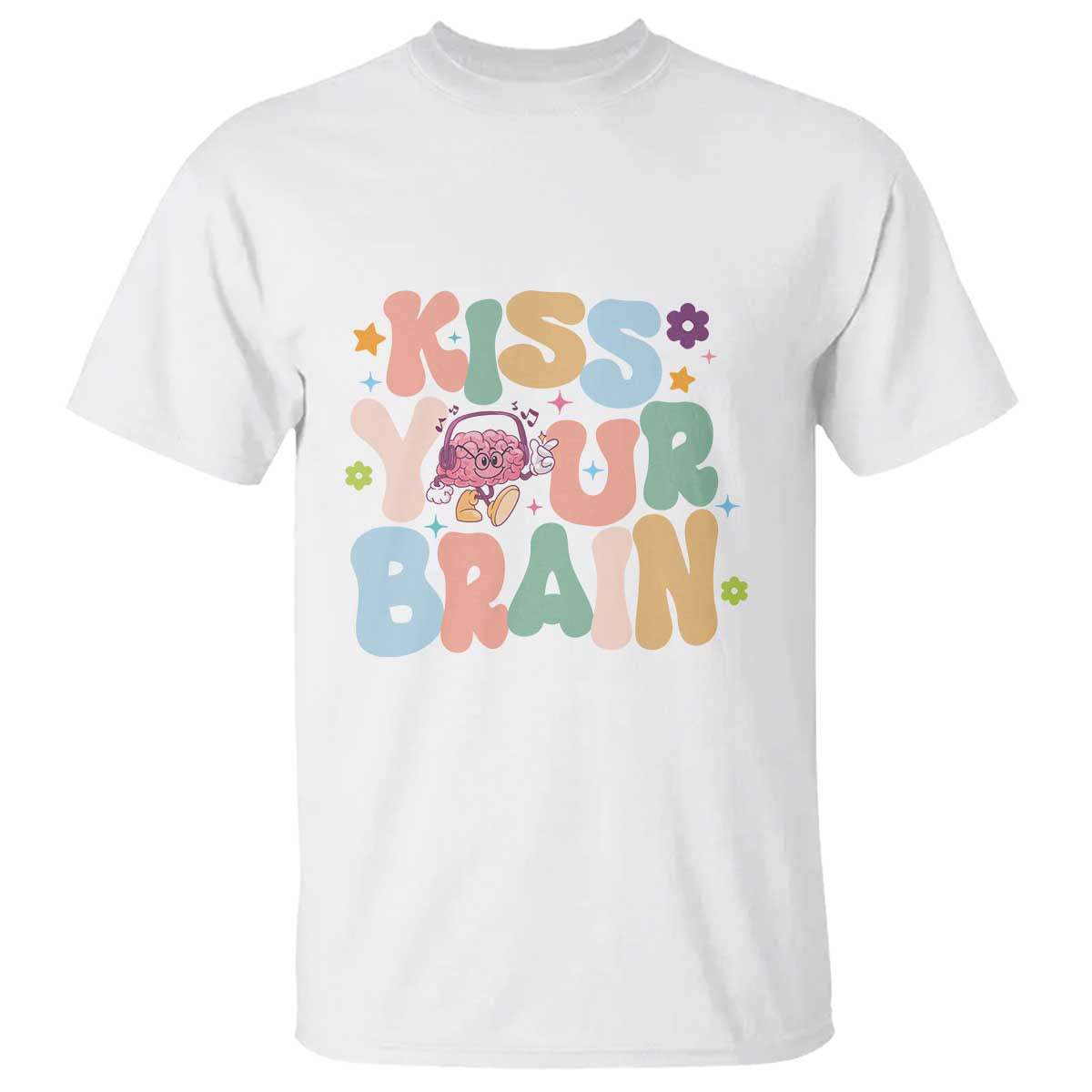 funny-special-education-teacher-t-shirt-kiss-your-brain-retro-groove-flower-star