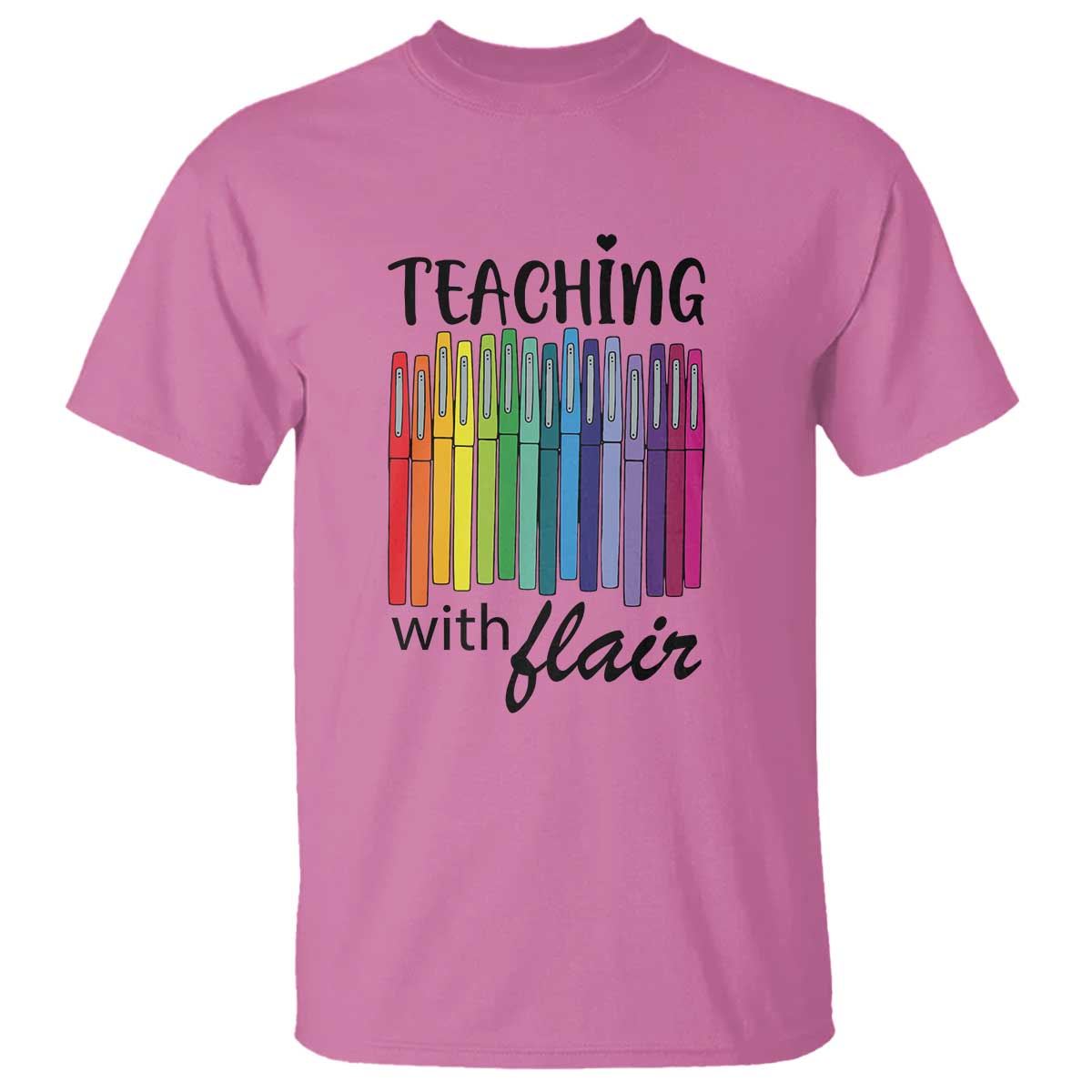 funny-teacher-t-shirt-teaching-with-flair-colorful-pen-back-to-school