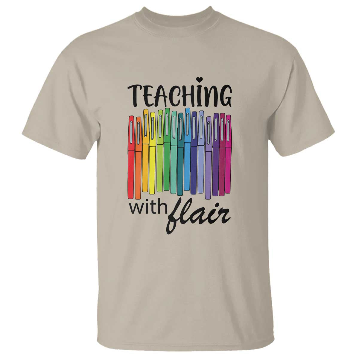 funny-teacher-t-shirt-teaching-with-flair-colorful-pen-back-to-school