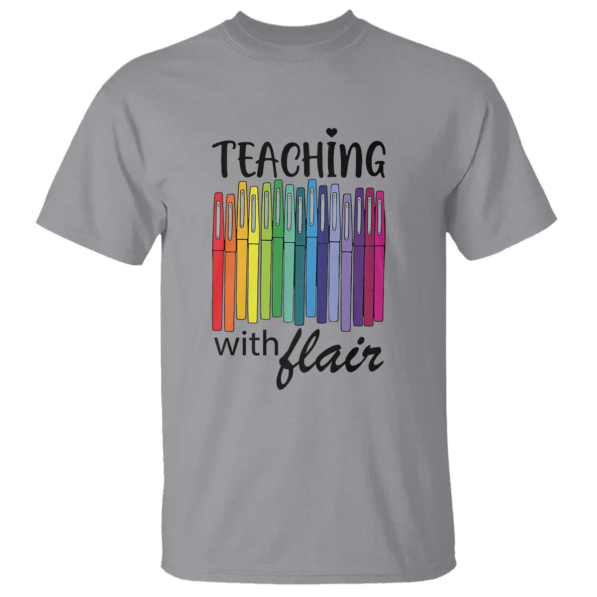 funny-teacher-t-shirt-teaching-with-flair-colorful-pen-back-to-school