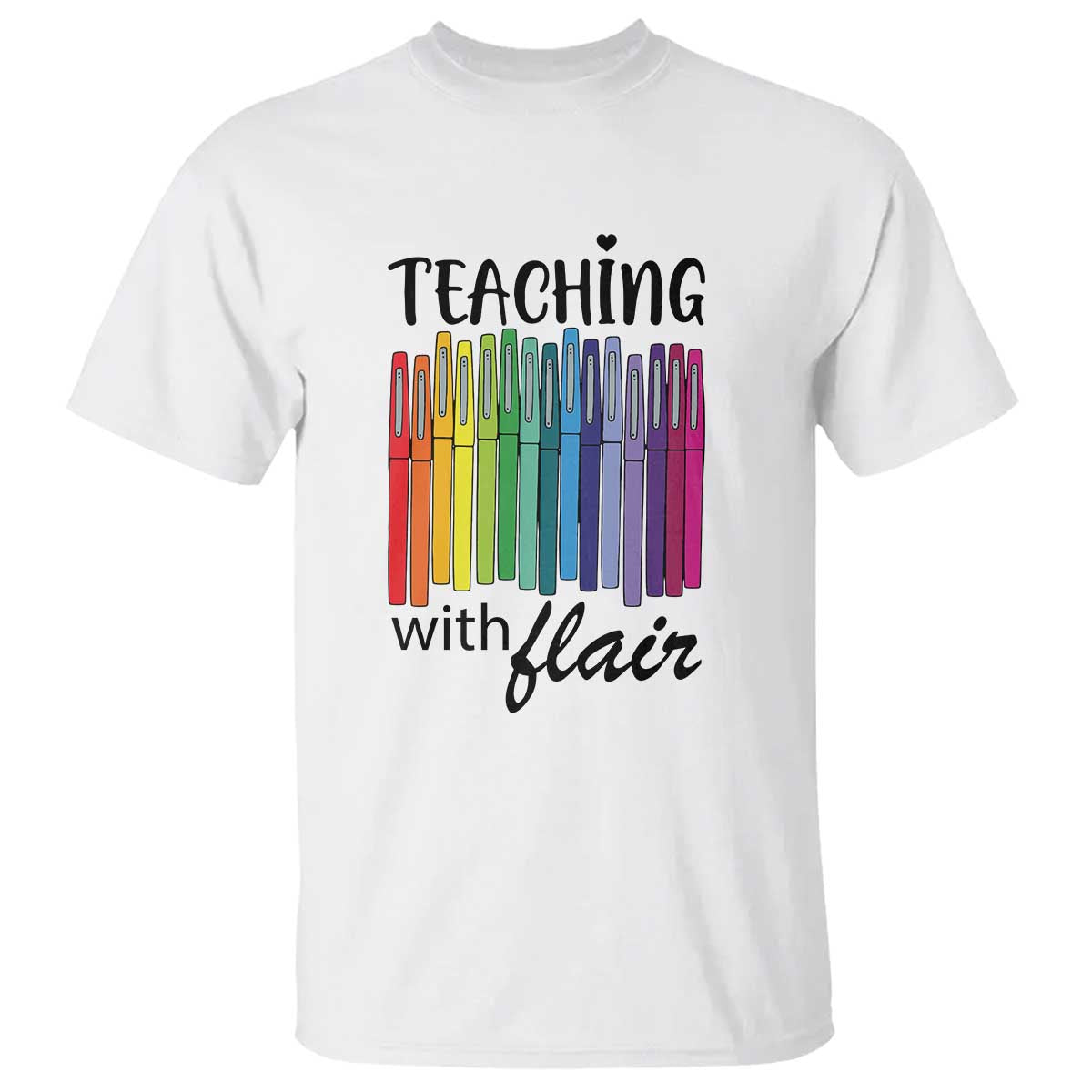 funny-teacher-t-shirt-teaching-with-flair-colorful-pen-back-to-school