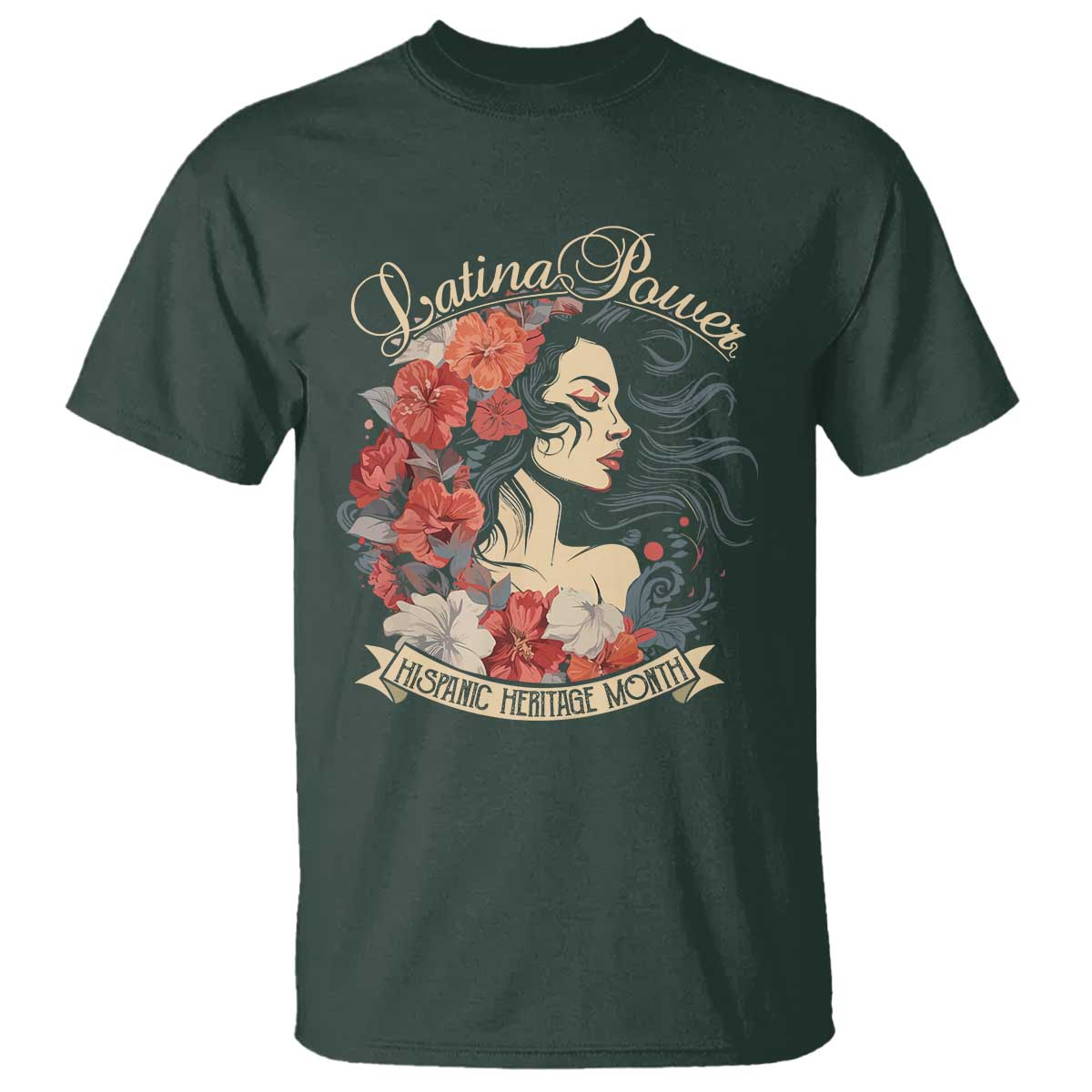 latina-power-t-shirt-hispanic-heritage-month-vintage-women-flowers