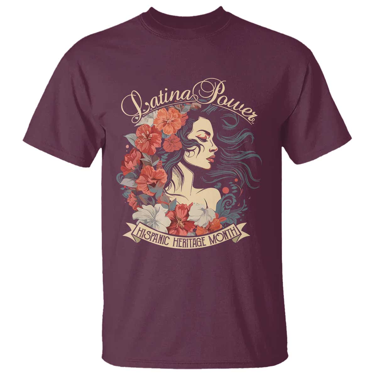 latina-power-t-shirt-hispanic-heritage-month-vintage-women-flowers