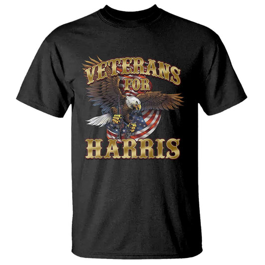 veterans-for-harris-2024-t-shirt-military-vintage-eagle-gun-american-flag