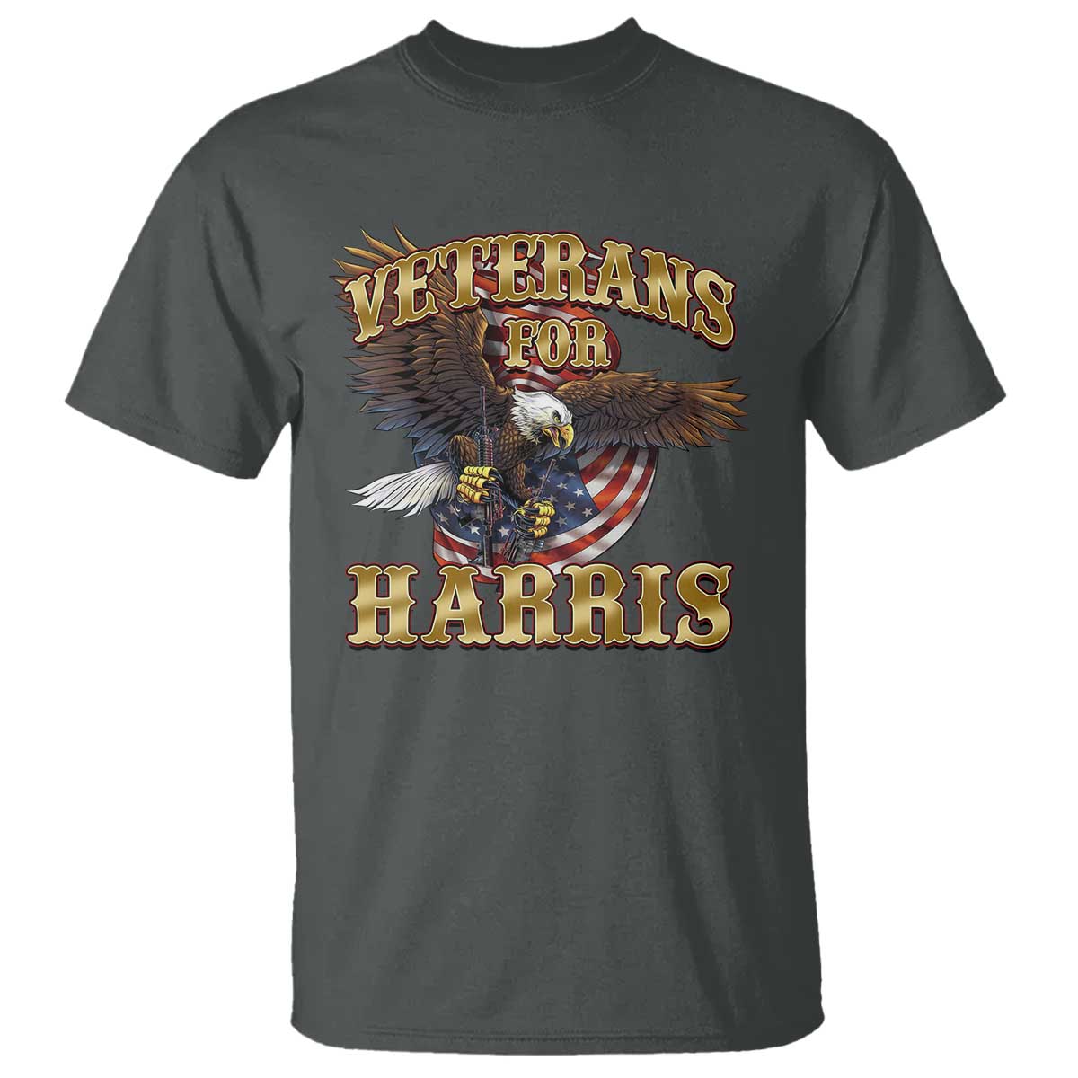 veterans-for-harris-2024-t-shirt-military-vintage-eagle-gun-american-flag
