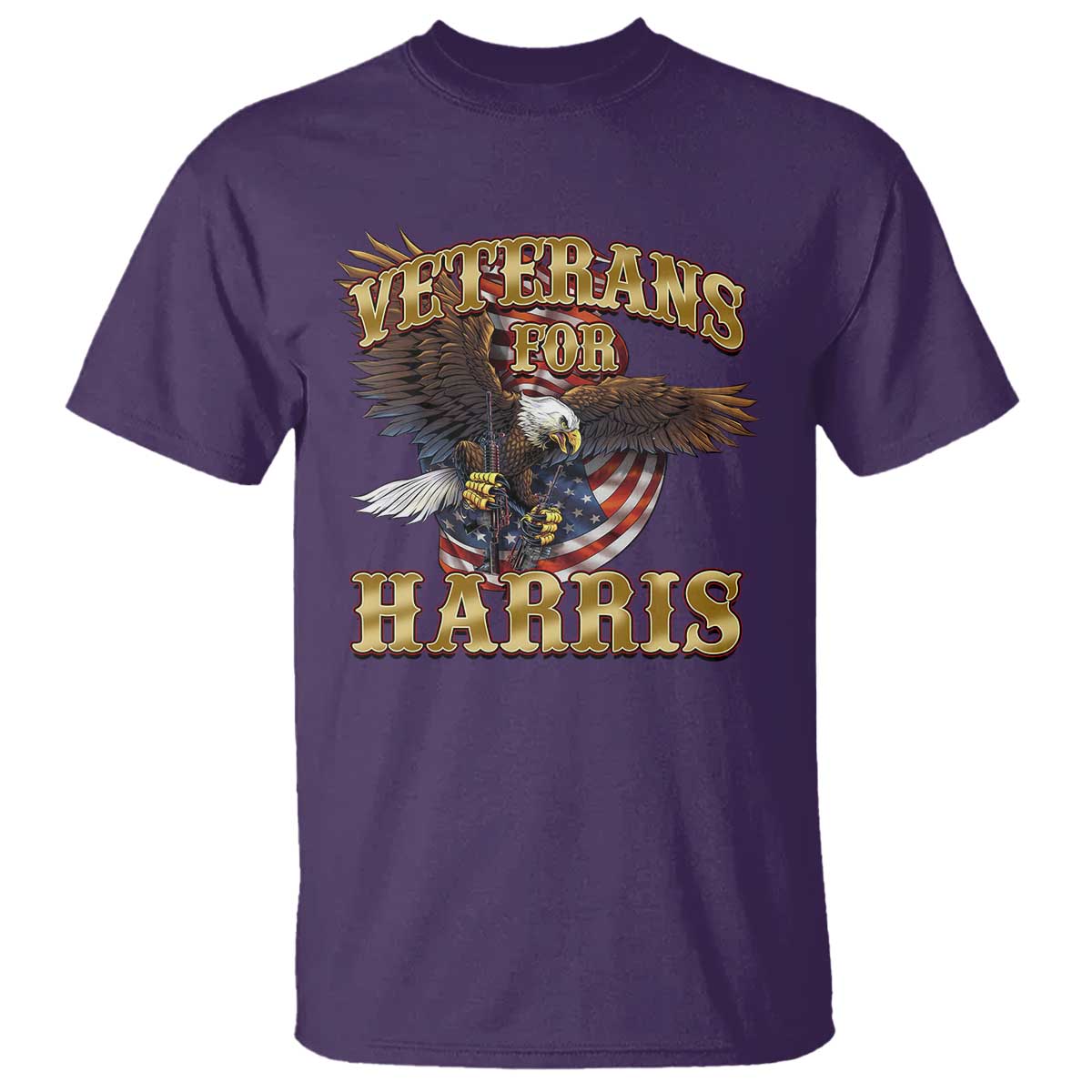 veterans-for-harris-2024-t-shirt-military-vintage-eagle-gun-american-flag
