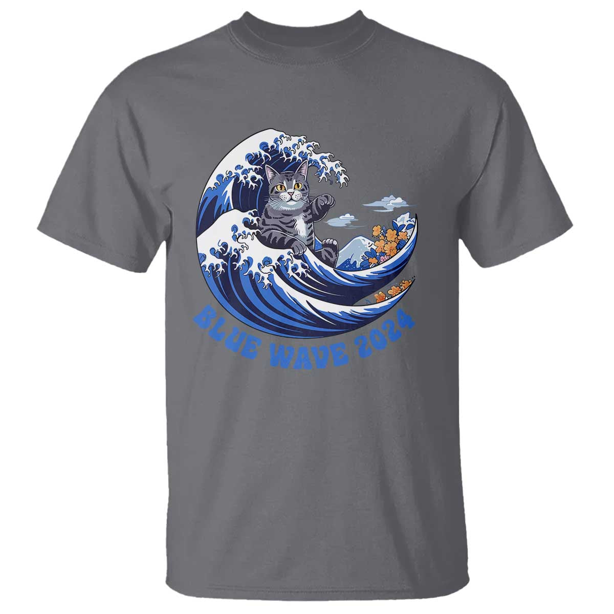 funny-blue-wave-2024-t-shirt-vote-blue-presidential-elections-cat-tsunami-flowers