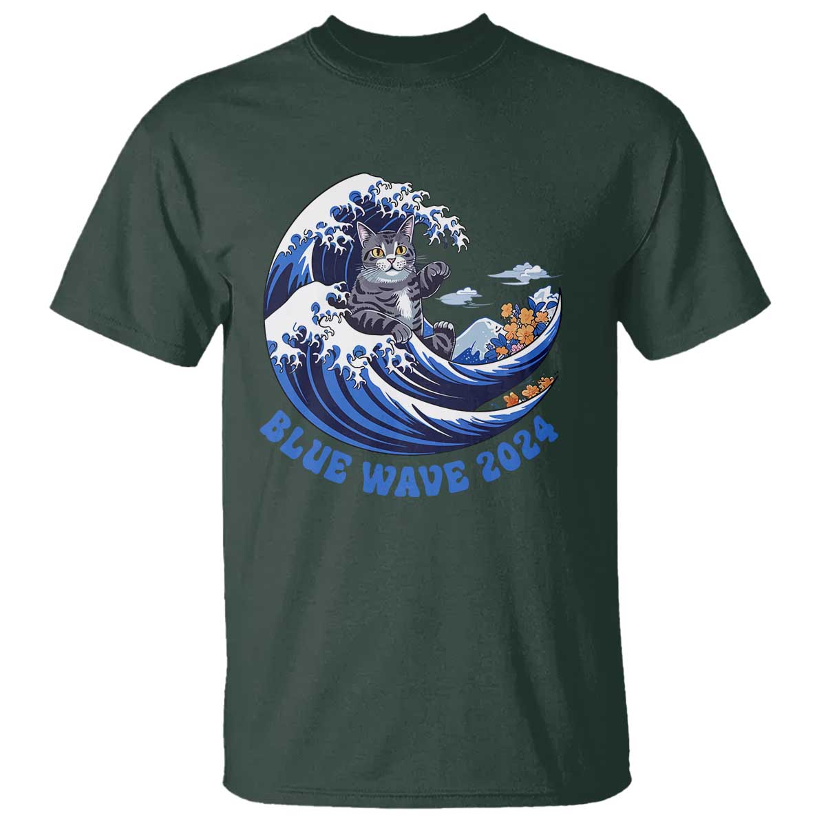 funny-blue-wave-2024-t-shirt-vote-blue-presidential-elections-cat-tsunami-flowers